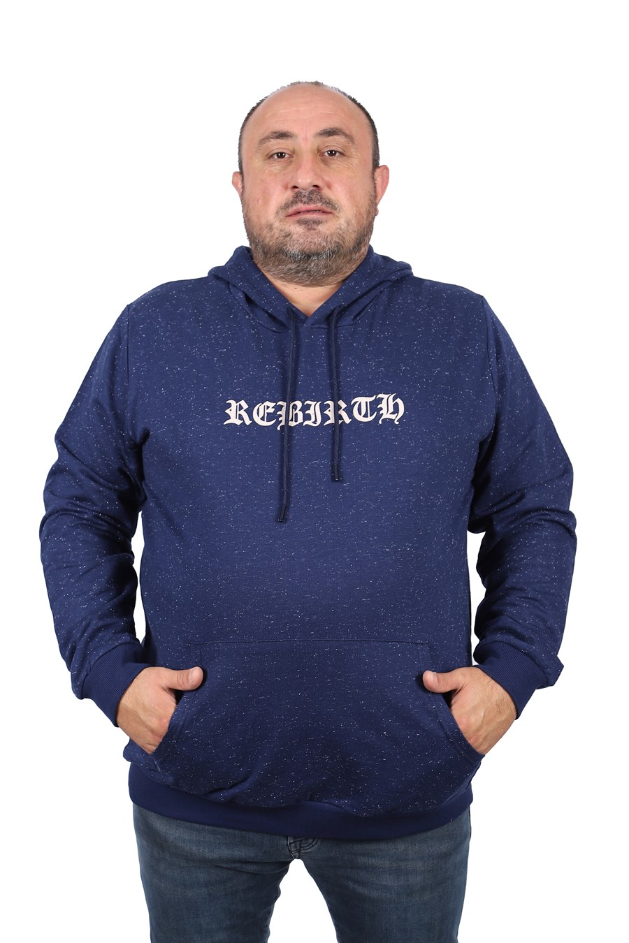 MocGrande Büyük Beden Sweatshirt Kapşonlu Rebirth 22701