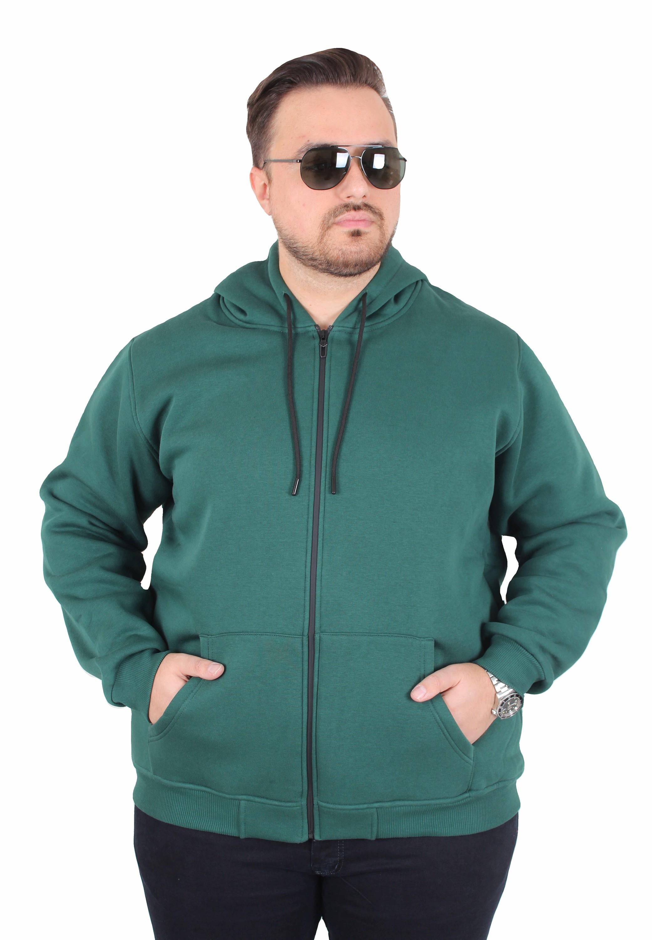 Mocgrande Büyük Beden Unisex Kapüşonlu 3ip Sweat 11701 NEFTI