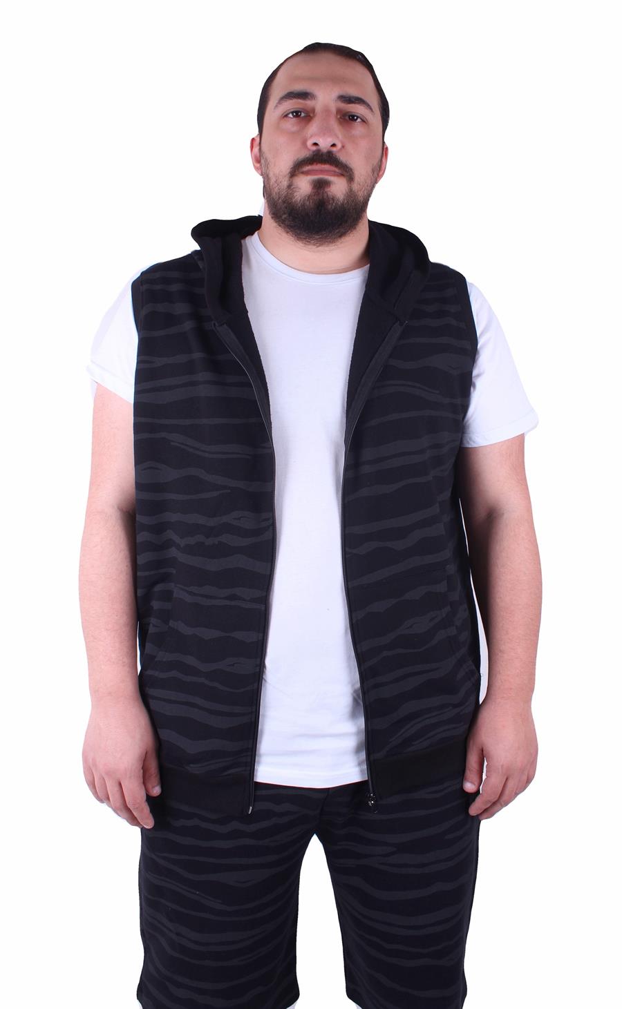 Mocgrande Büyük Beden Unisex Yelek 23600 SIYAH