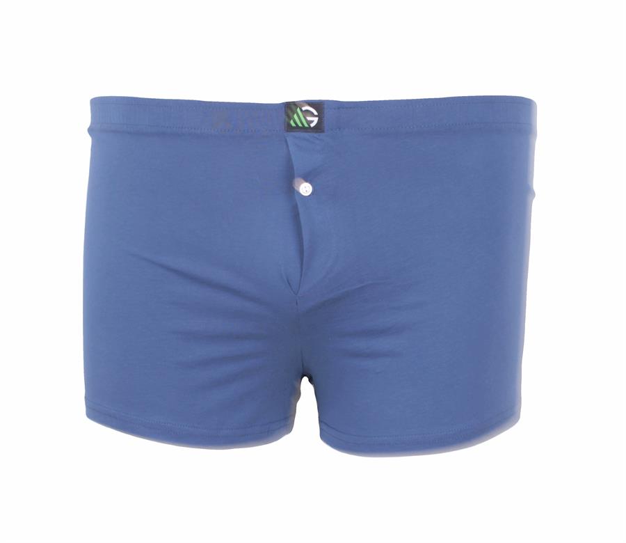 MocGrande Erkek Büyük Beden Düğmeli Uzun Paça Boxer 11907 INDIGO