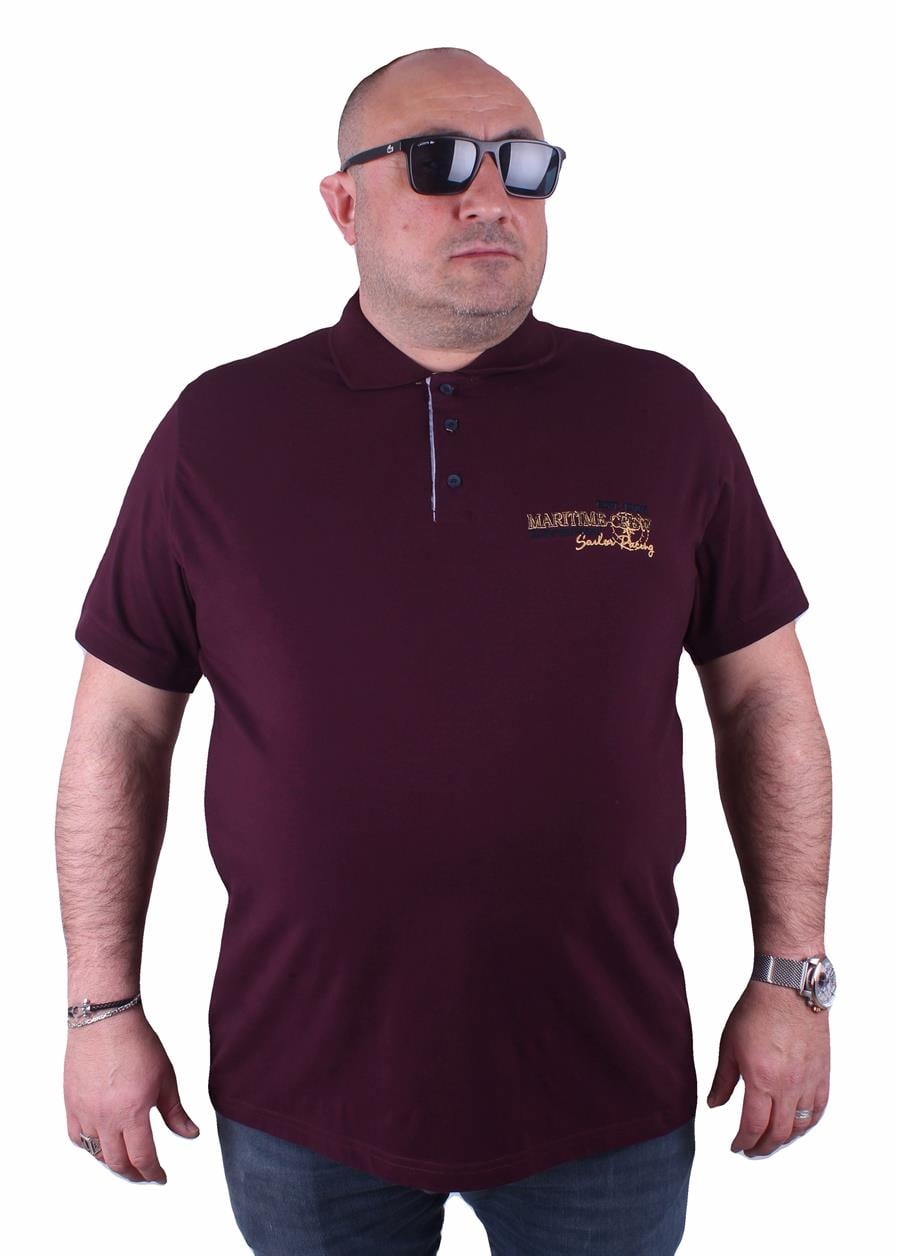 Mocgrande Erkek Büyük Beden Polo Tişört Maritime Crew 23401 MURDUM