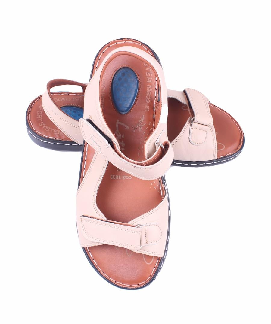 Mocgrande Erkek Hakiki Deri Comfort Sandalet 15120 BEJ