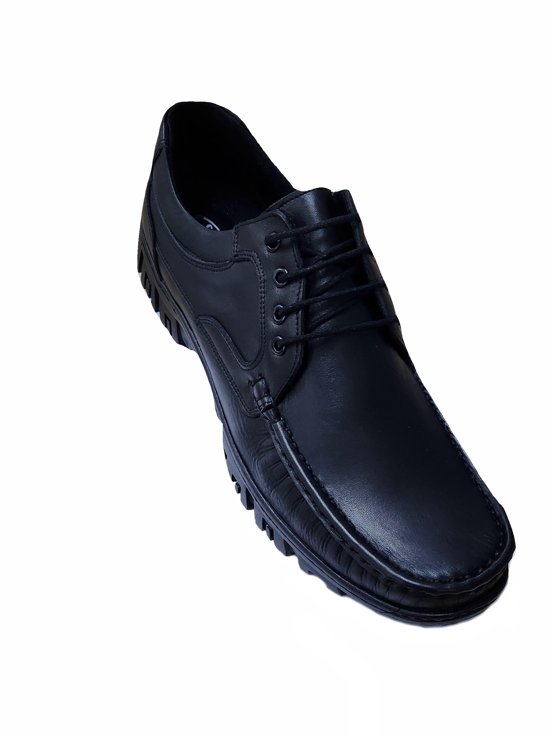 Mocgrande Erkek Hakiki Deri Fitilli Bağcıklı Ayakkabı 15205 SIYAH