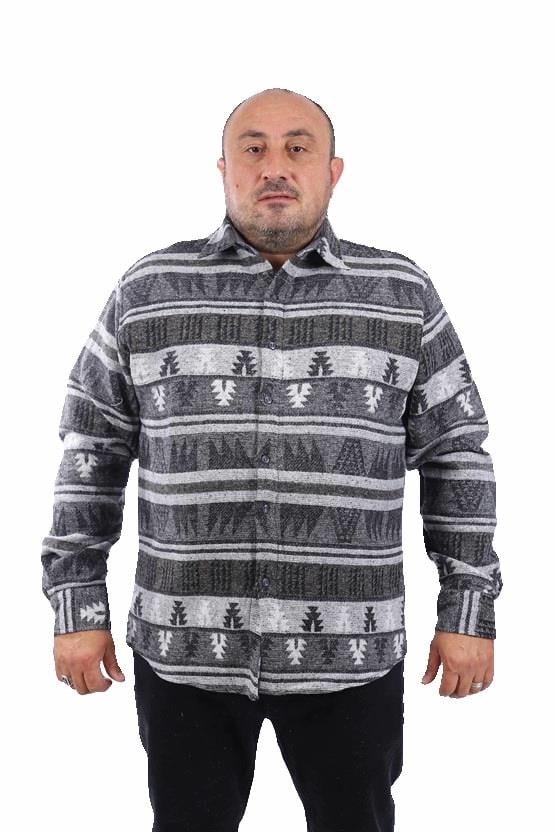 MocGrande Oduncu Gömlek Mc Rug Print 22211 SIYAH