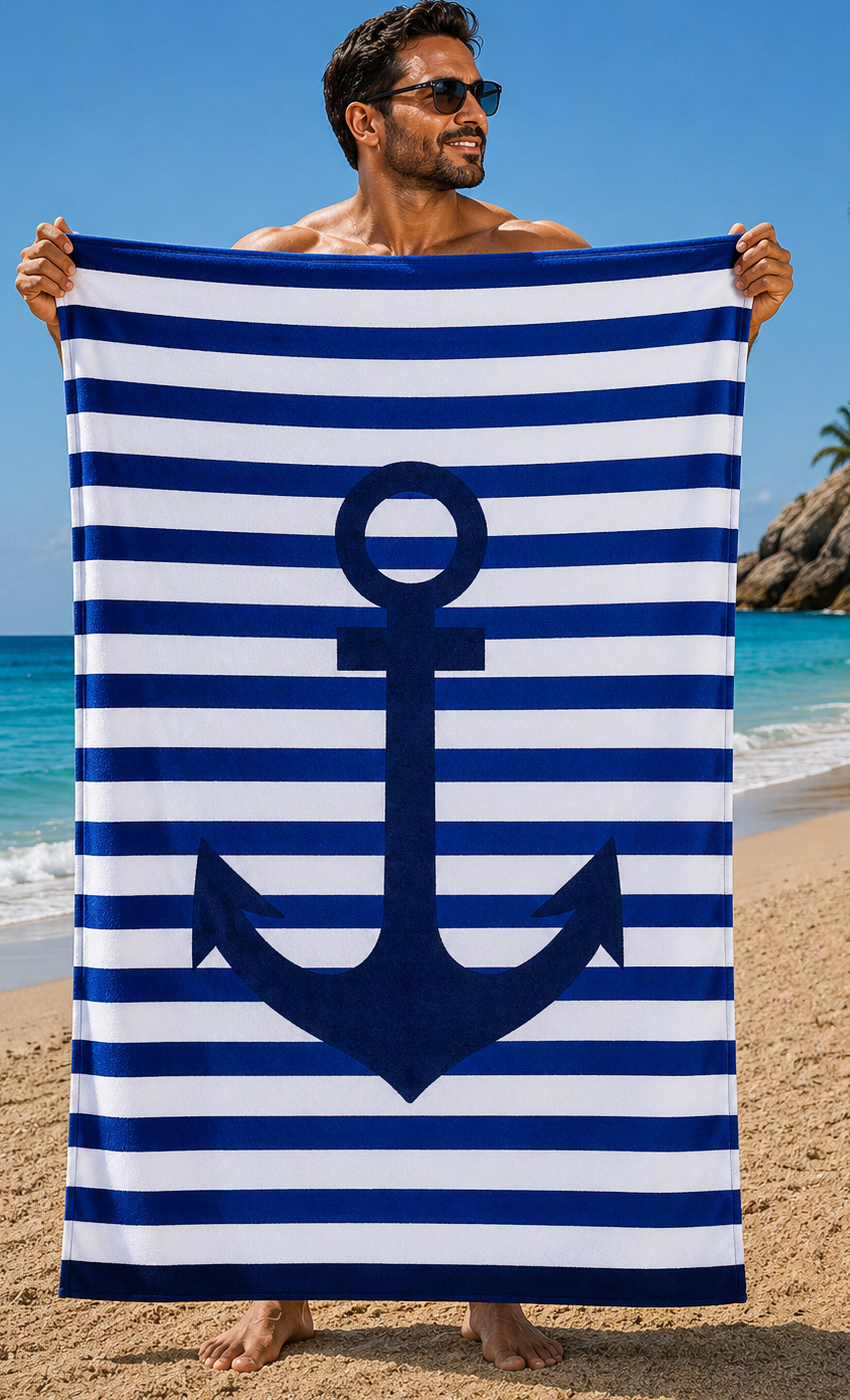 Mocgrande Plaj Havlusu 75 X 150 Blue Anchor 42101 Marin