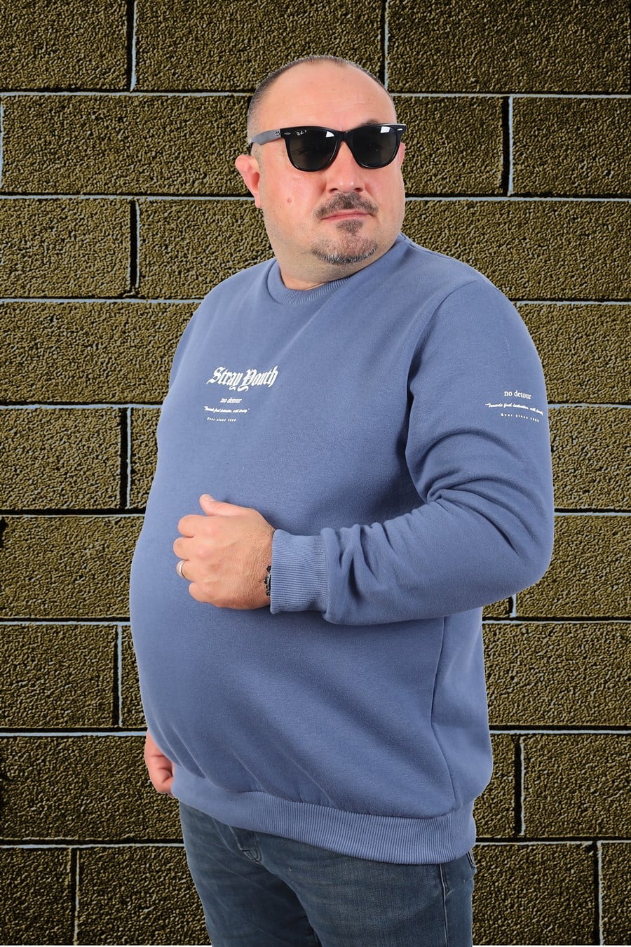 SWEATSHIRT BISIKLET YAKA STRAY SOUTH 22730 MAVI