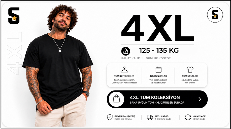 4XL Bedene Göre Alışveriş