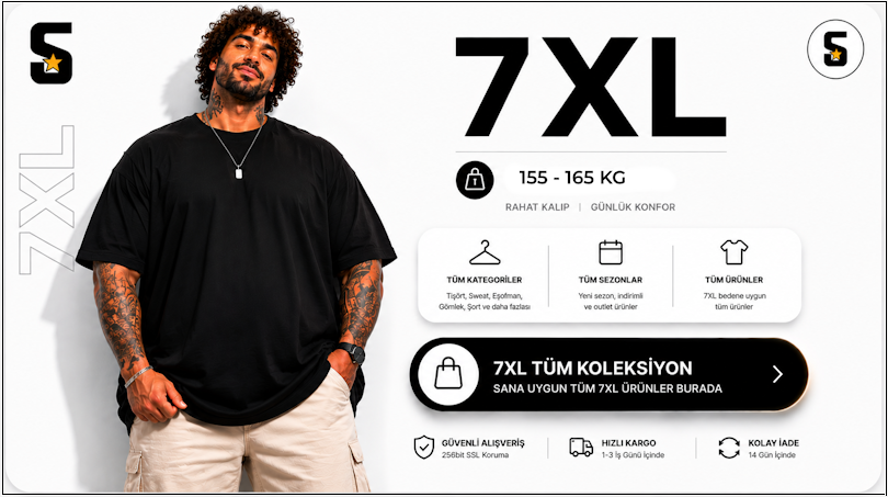 7XL Bedene Göre Alışveriş