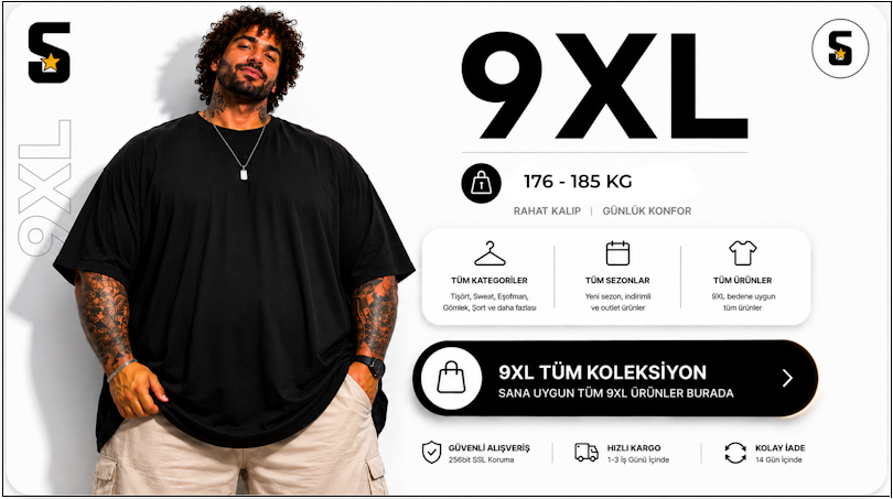 9XL Bedene Göre Alışveriş