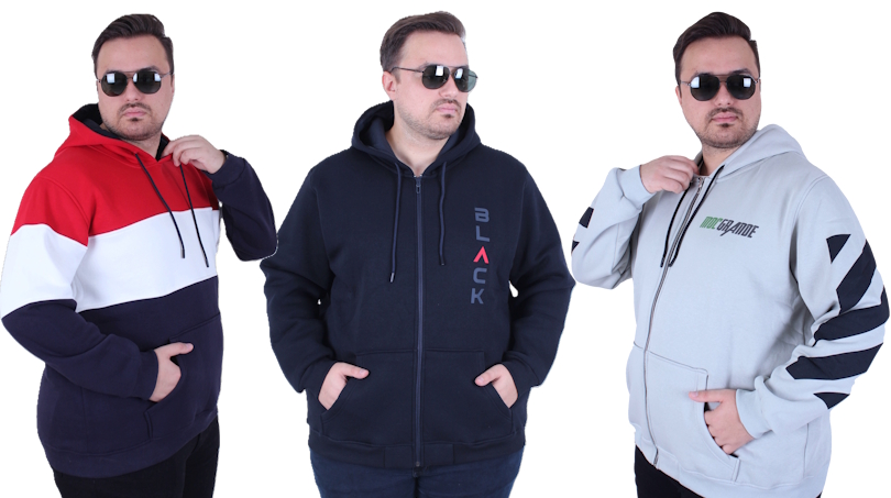 Büyük beden erkek sweatshirt