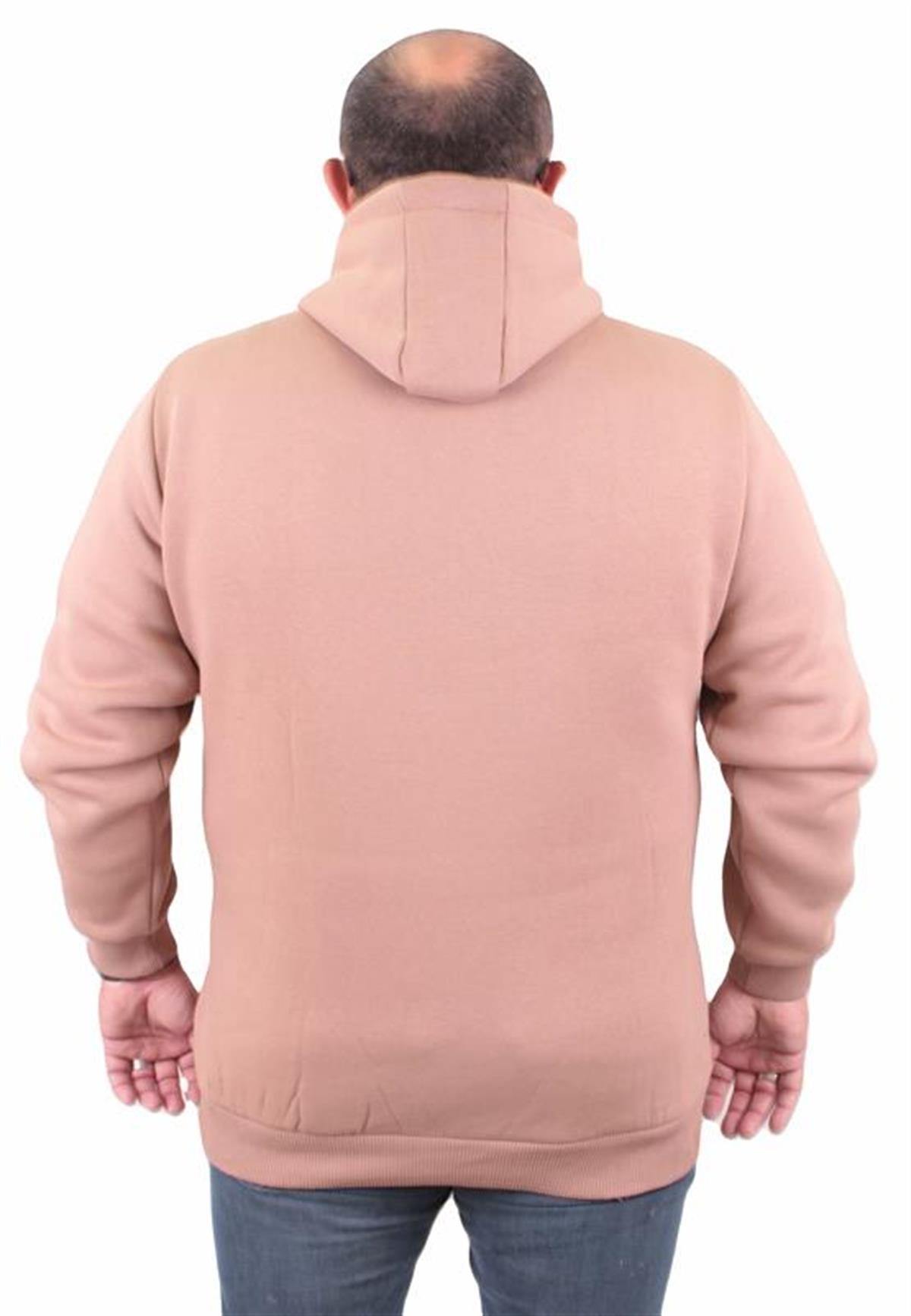 Starbattal Büyük Beden Erkek Basic Sweat Kapüşonlu 11700 S.KAHVE