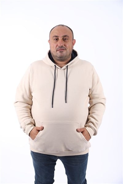 Starbattal Büyük Beden Erkek Basic Sweat Kapüşonlu 11700-129
