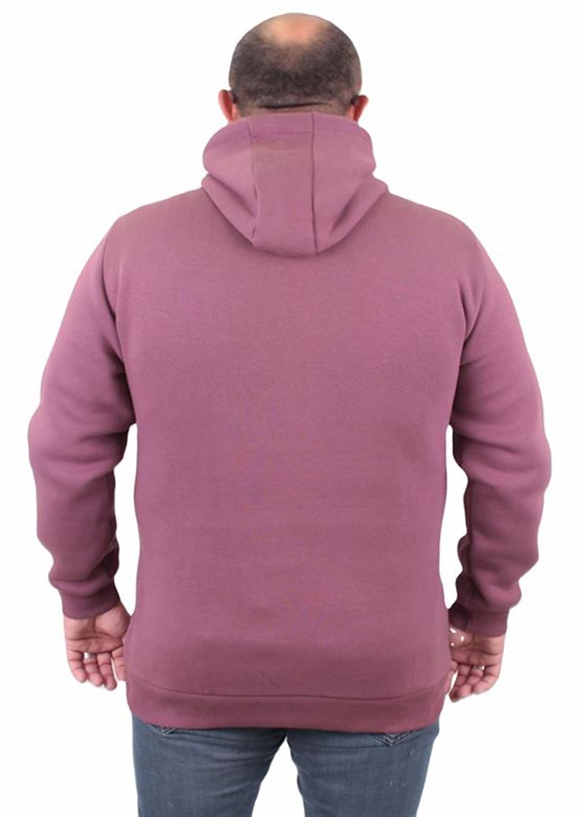 Starbattal Büyük Beden Erkek Basic Sweat Kapüşonlu 11700 Eflatun
