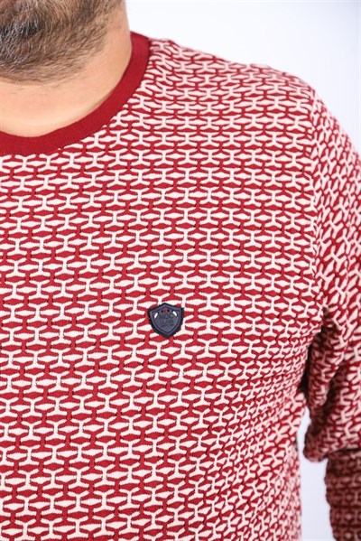 Starbattal Büyük Beden Erkek Bisiklet Yaka Sweatshirt 22715-778