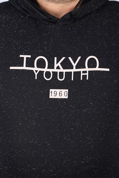 Starbattal Büyük Beden Erkek Sweat  Kapüsonlu Tokyo 22702-1302