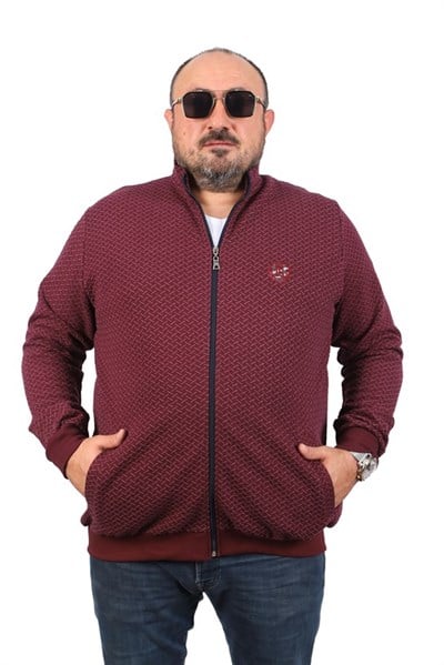 Starbattal Büyük Beden Fermuarlı Hırka Impact 22716-2565