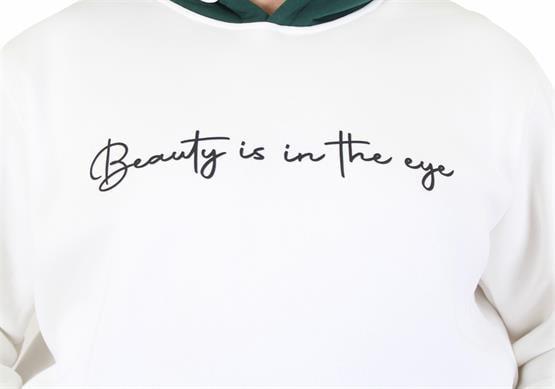 Starbattal Büyük Beden Kapüşonlu 3ip Sweat Beauty 25714 EKRU