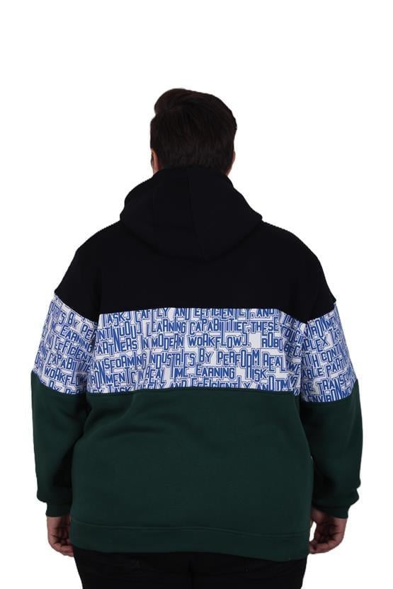 Starbattal Büyük Beden Kapüşonlu 3ip Sweat Transforming 25713 LACIVERT