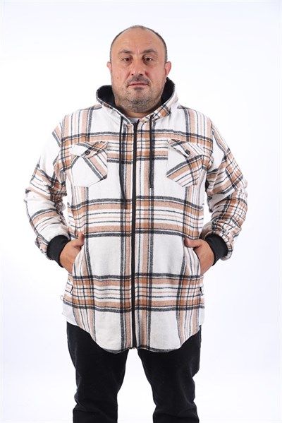 Starbattal Büyük Beden Kapüşonlu Sweat Çıft Cep 22205-1661