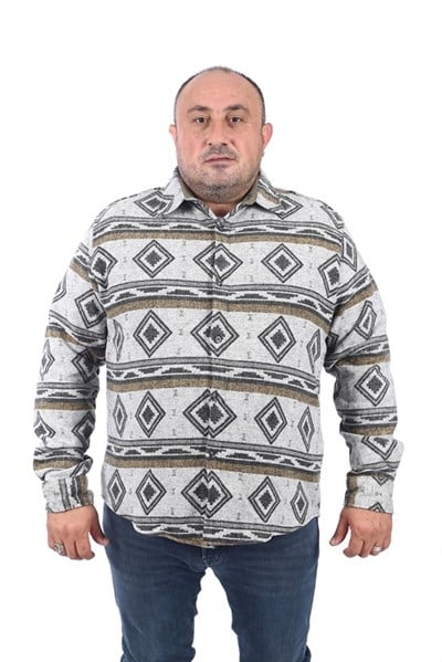Starbattal Büyük Beden Oduncu Gömlek Gray Wolves 22213-2631
