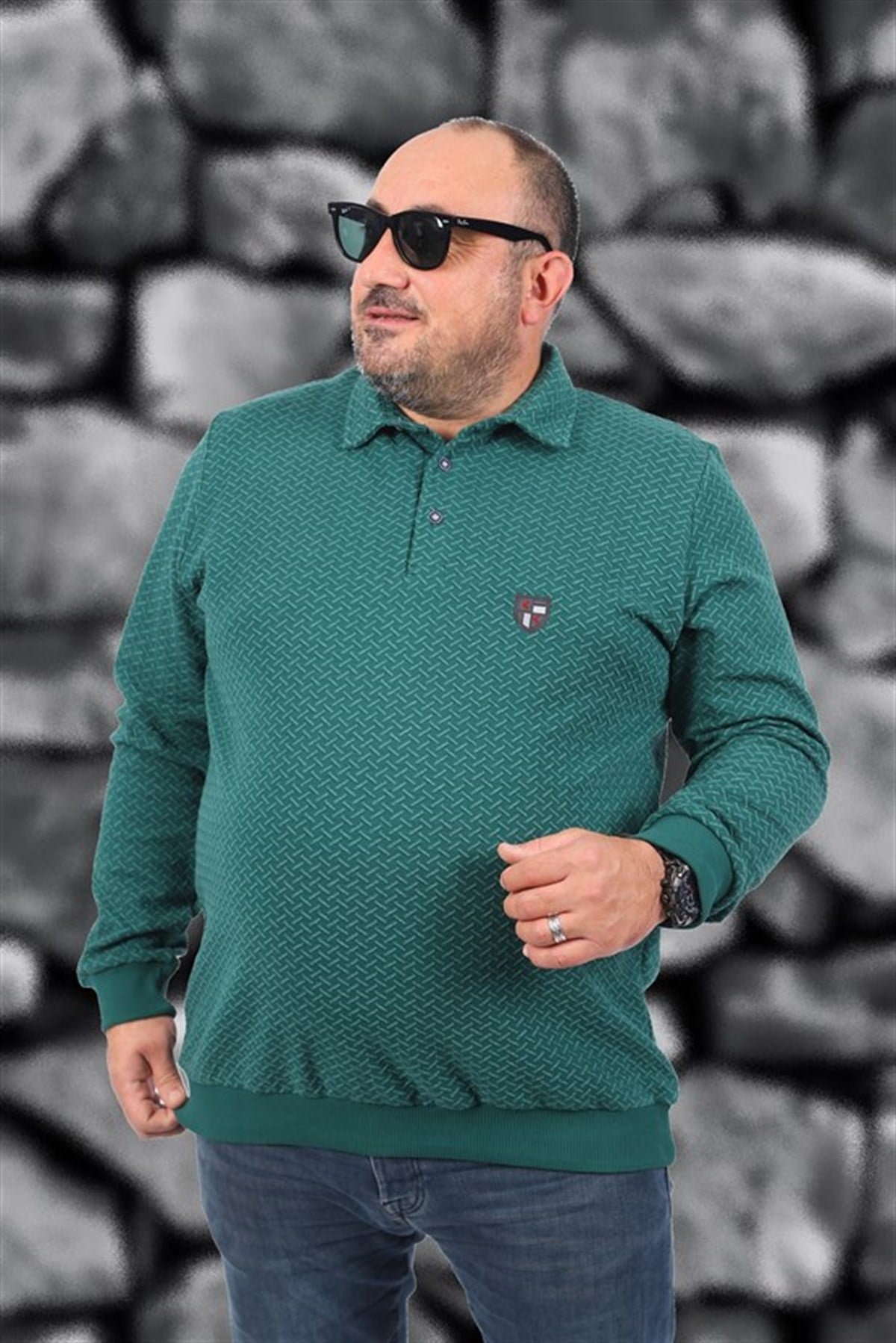 Starbattal Büyük Beden Polo Yaka Sweat İmpact MC 22717-6464