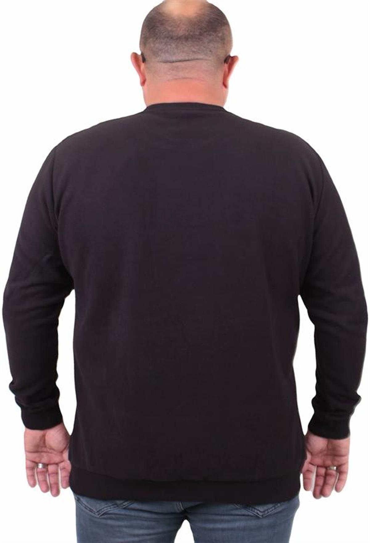 Starbattal Büyük Beden Selanik V Yaka Classic Sweat 23201 SIYAH