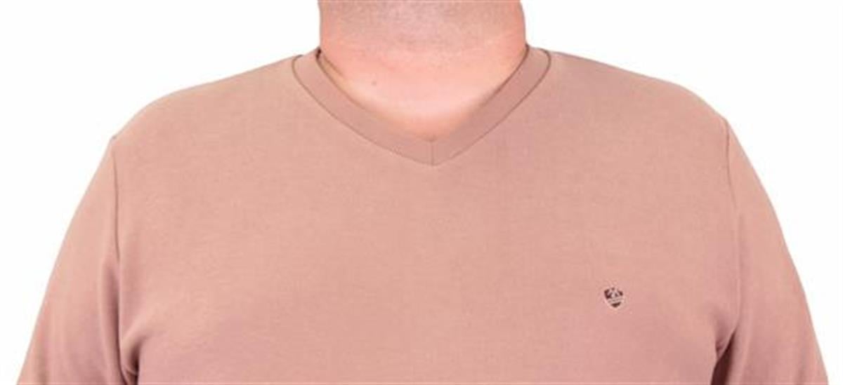 Starbattal Büyük Beden Selanik V Yaka Classic Sweat 23201 S.KAHVE