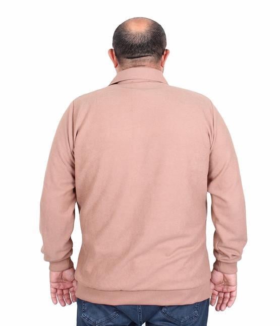 Starbattal Erkek Büyük Beden Polo Yaka Sweat Flota Cep 24407 S.KAHVE