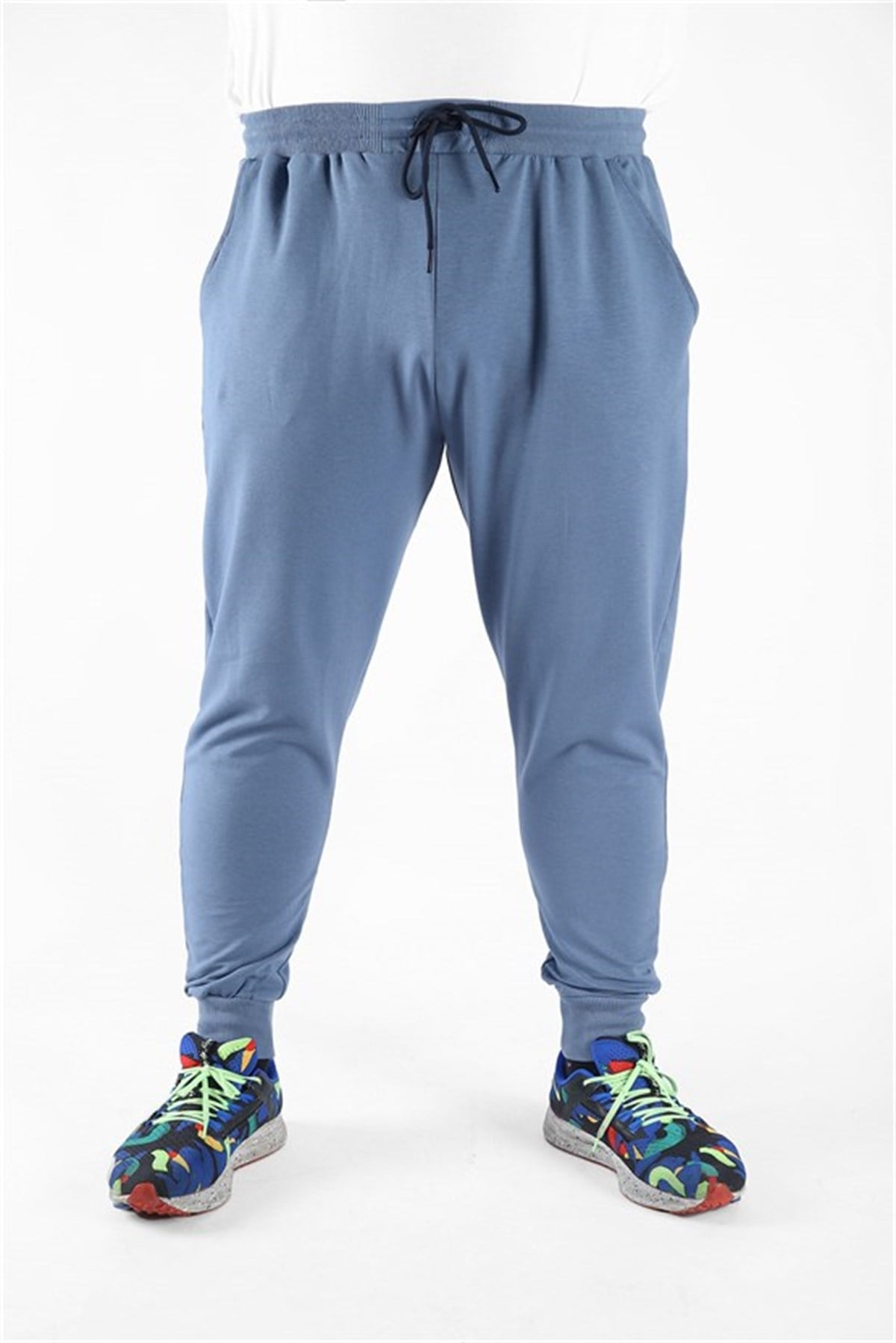 Starbattal Büyük Beden Basic Eşofman Altı Full Lycra 11516 MAVI