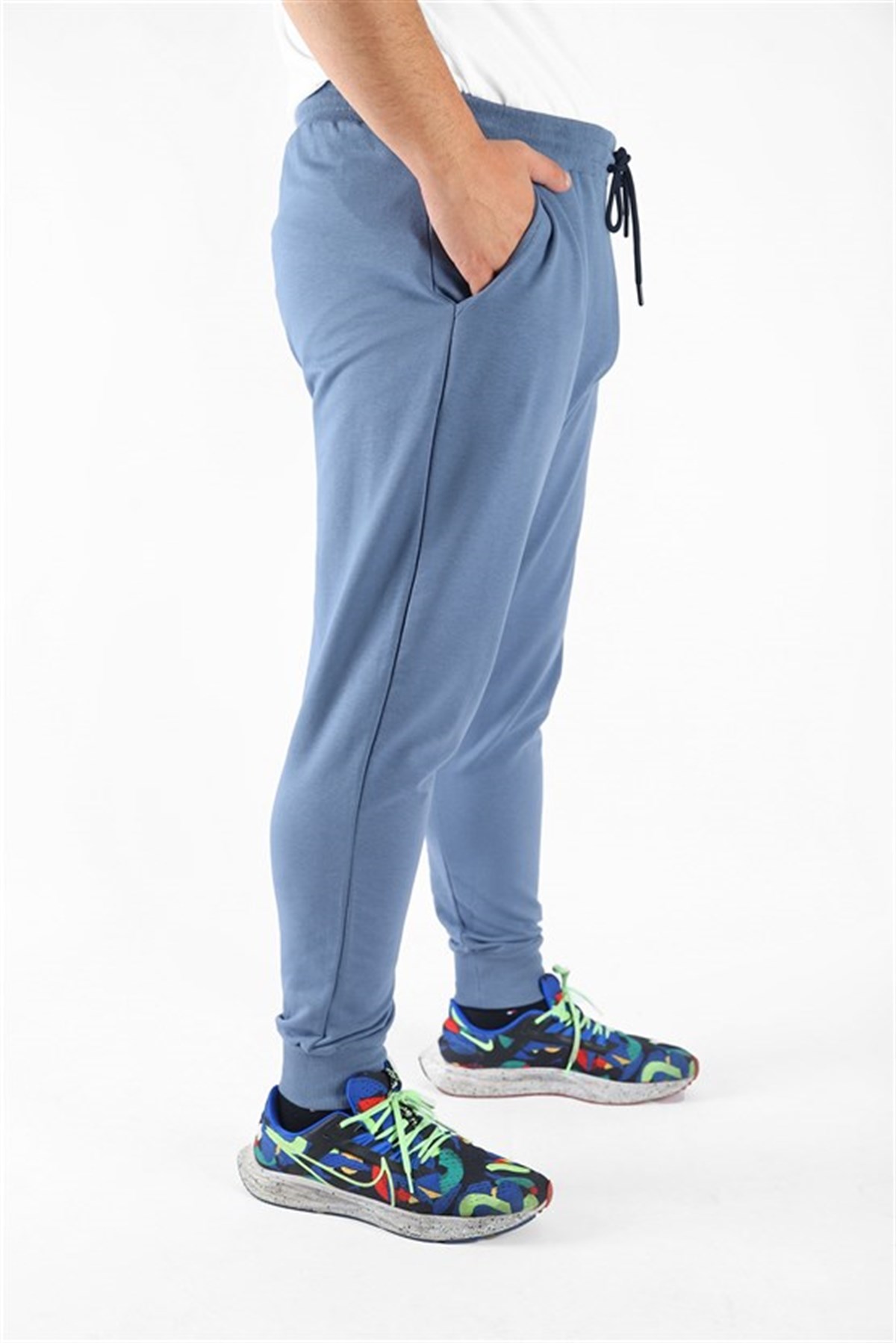 Starbattal Büyük Beden Basic Eşofman Altı Full Lycra 11516 MAVI