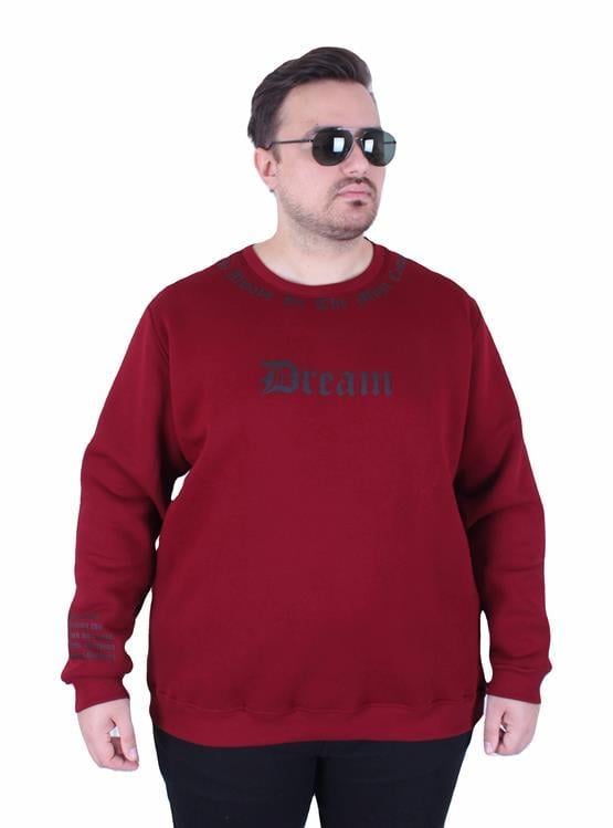 Starbattal Büyük Beden Bisiklet Yaka 3ip Sweat Dream 25715 MURDUM