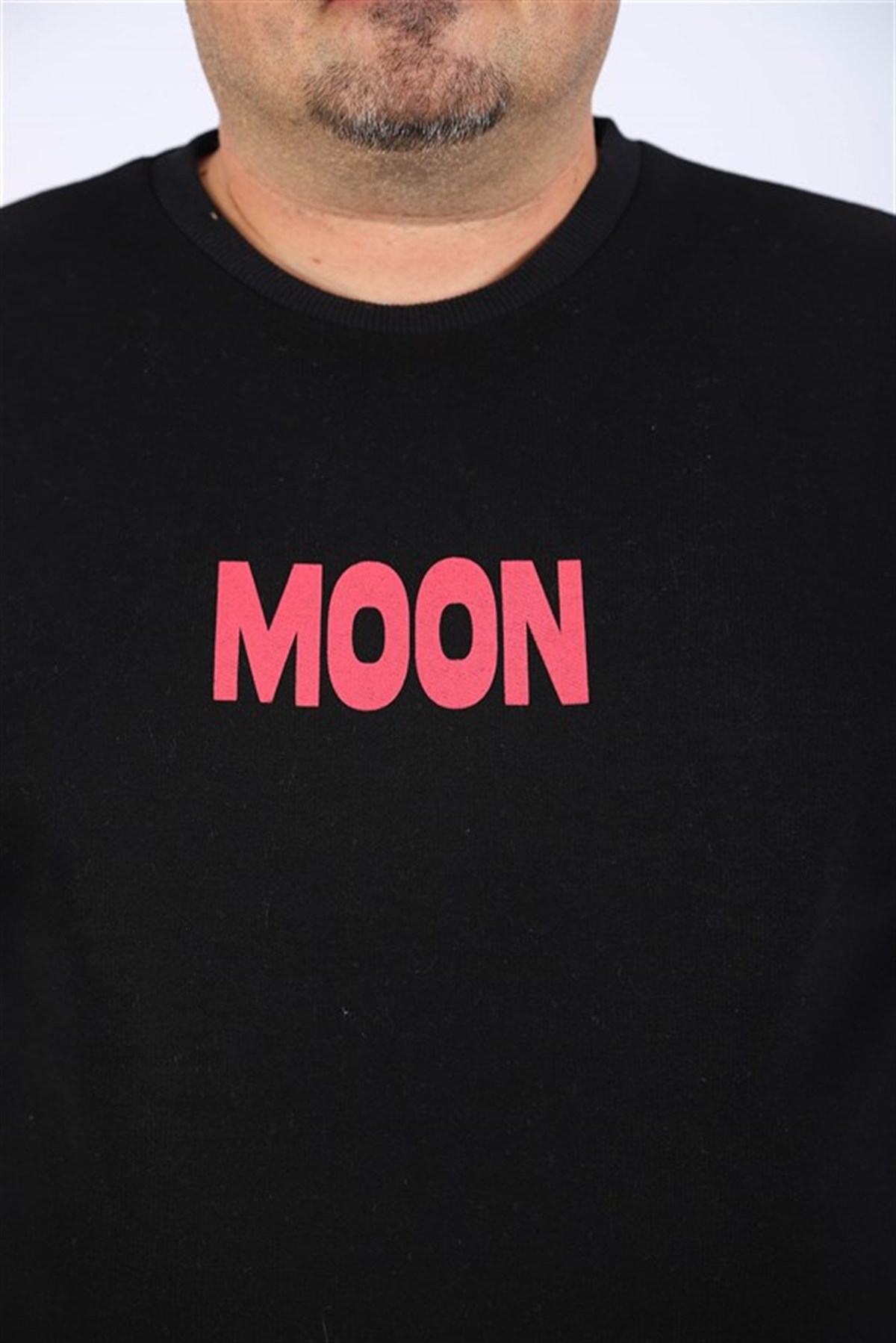 Starbattal Büyük Beden Erkek Sweat Moon 22731 SIYAH