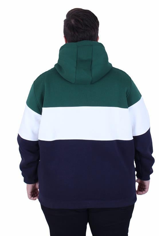 Starbattal Büyük Beden Kapüşonlu 3ip Sweat MG 25725 NEFTI