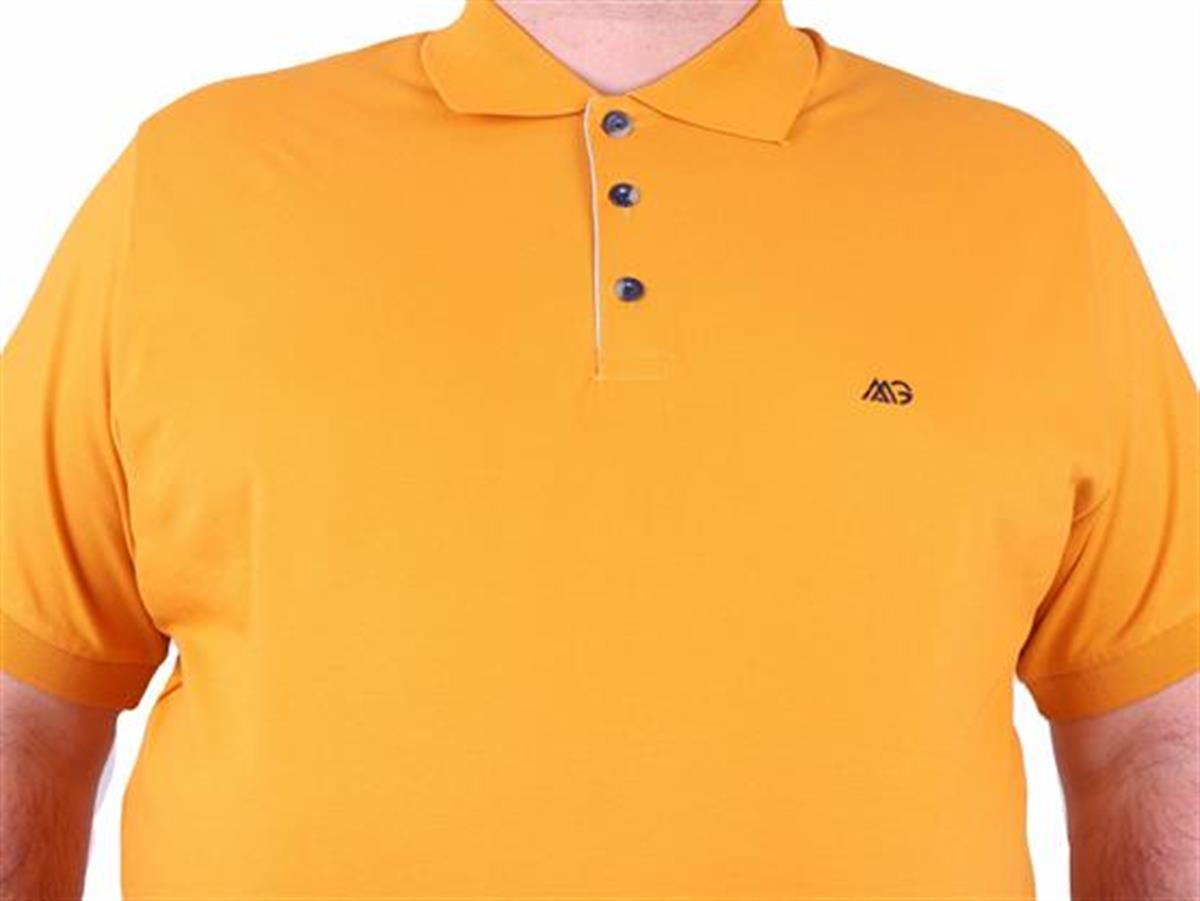 Starbattal Büyük Beden Likralı Klasik Polo Tişört 11500 HARDAL