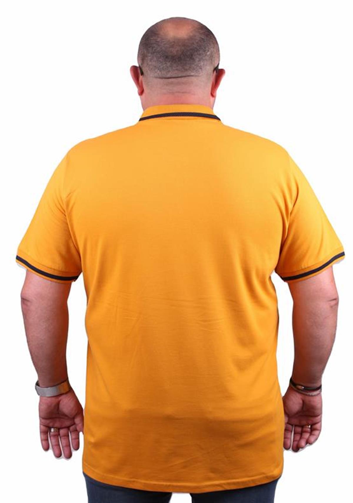 Starbattal Büyük Beden Polo Yaka Tişört Casual 23419 HARDAL