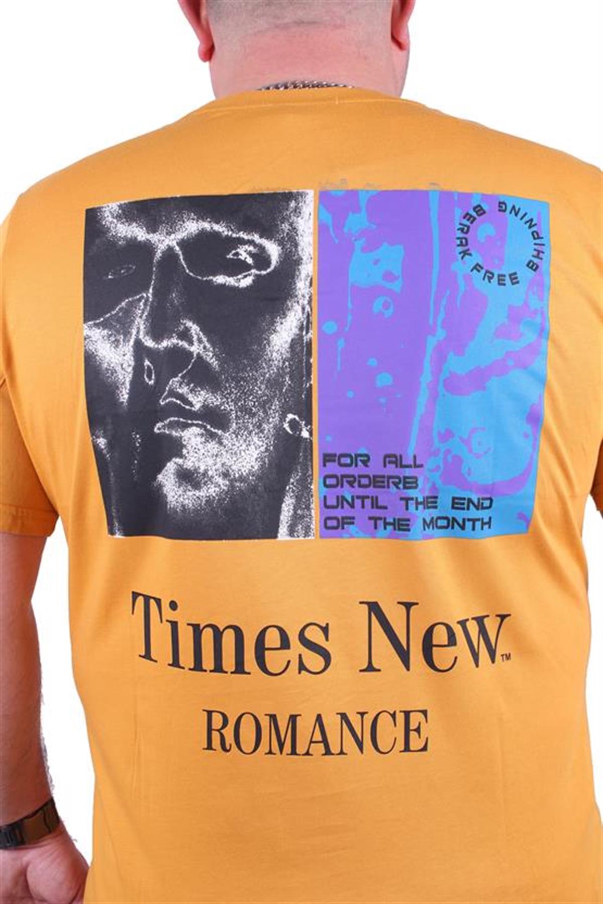 Starbattal Büyük Beden Sıfır Yaka Tişört Romance 23104 HARDAL