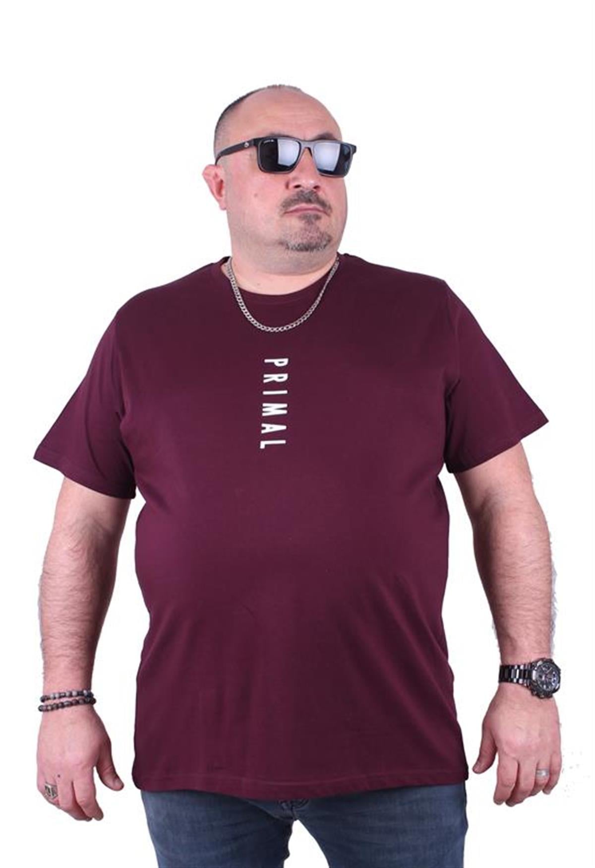 Starbattal Büyük Beden Sıfır Yaka Tişört Primal 23102 MURDUM