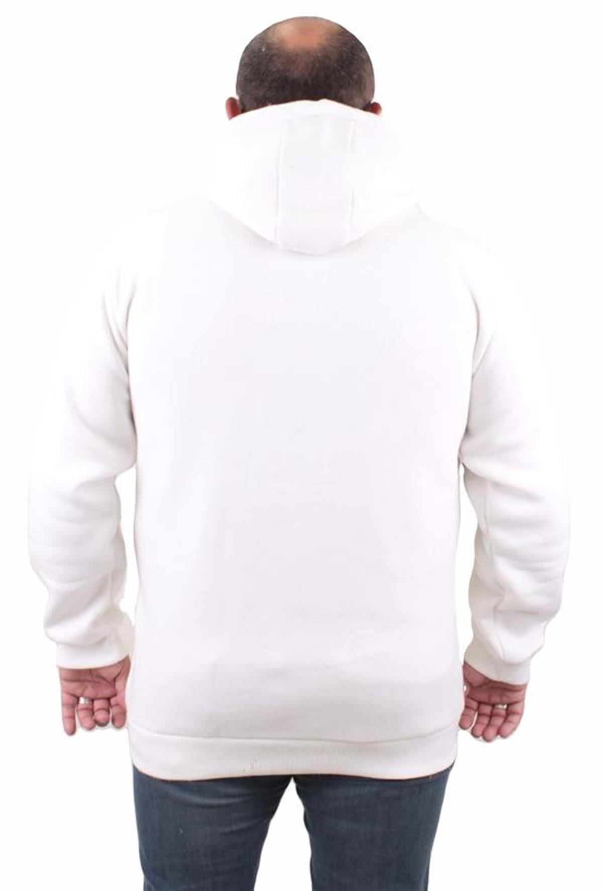 Starbattal Büyük Beden Unisex Kapüşonlu 3ip Sweat 11701 EKRU