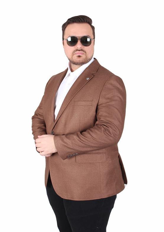Starbattal Erkek Büyük Beden 4 Drop Blazer Oskar Ceket 500607 TABA