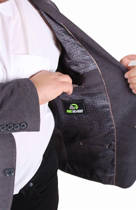 Starbattal Erkek Büyük Beden 4 Drop Blazer Şönili Ceket 500602 ANTRASIT