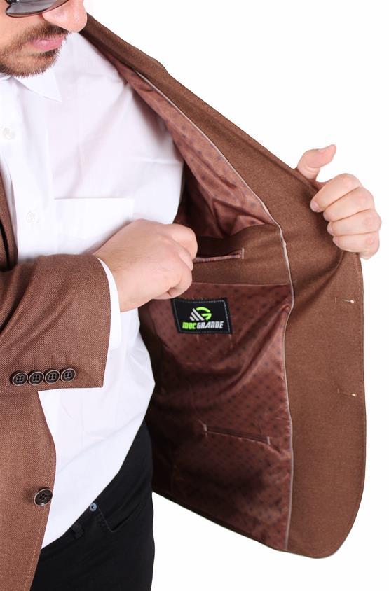 Starbattal Erkek Büyük Beden 4 Drop Blazer Oskar Ceket 500607 TABA