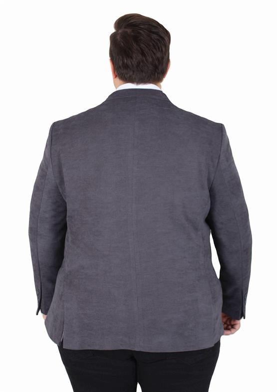 Starbattal Erkek Büyük Beden 4 Drop Blazer Şönili Ceket 500602 ANTRASIT
