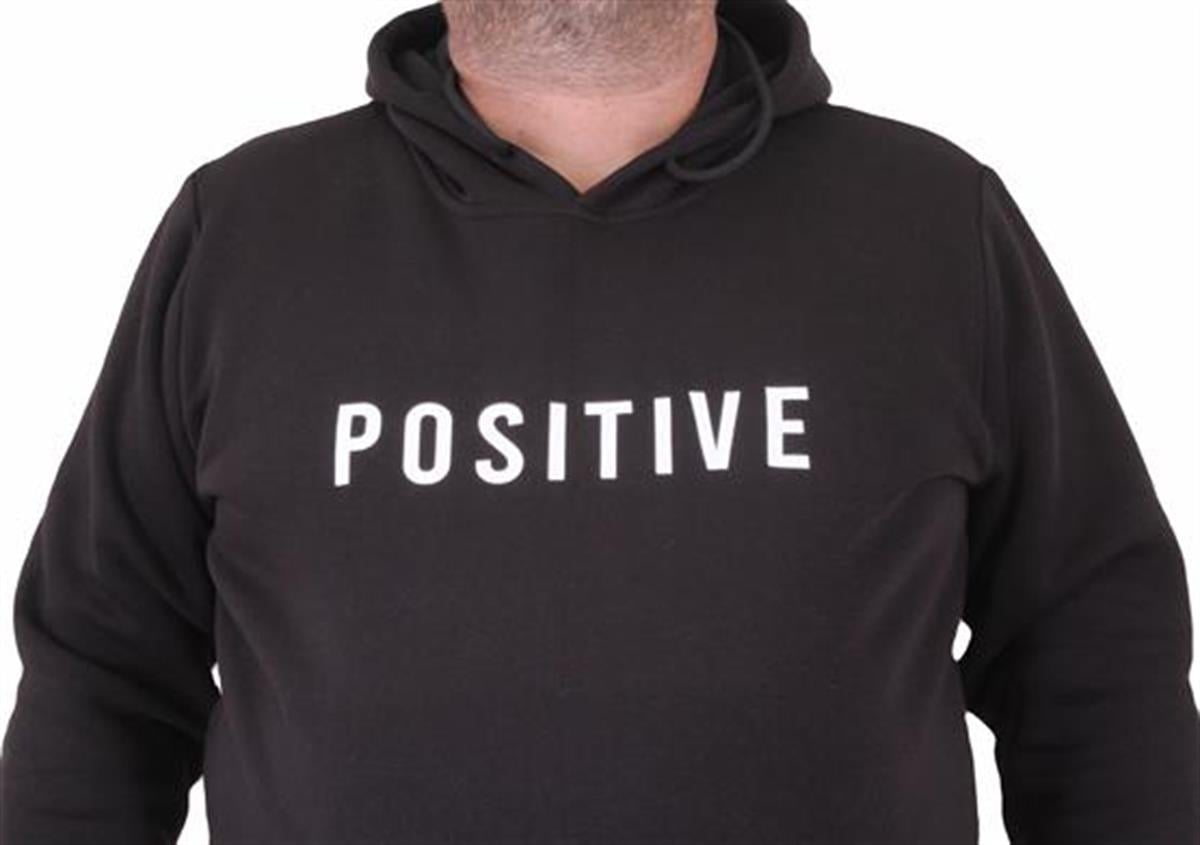Starbattal Erkek Büyük Beden Kapuşonlu Sweat Positive 23211 SIYAH