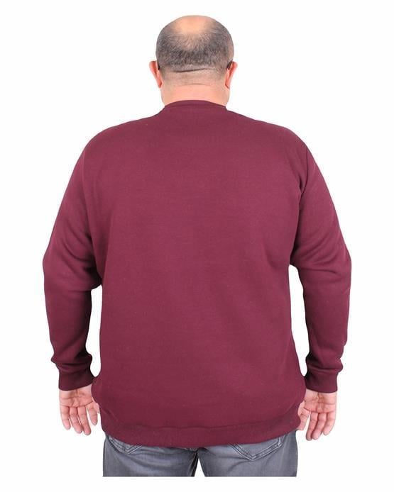 Starbattal Erkek Büyük Beden Sıfır Yaka 3ip Sweat Original 24203 MURDUM
