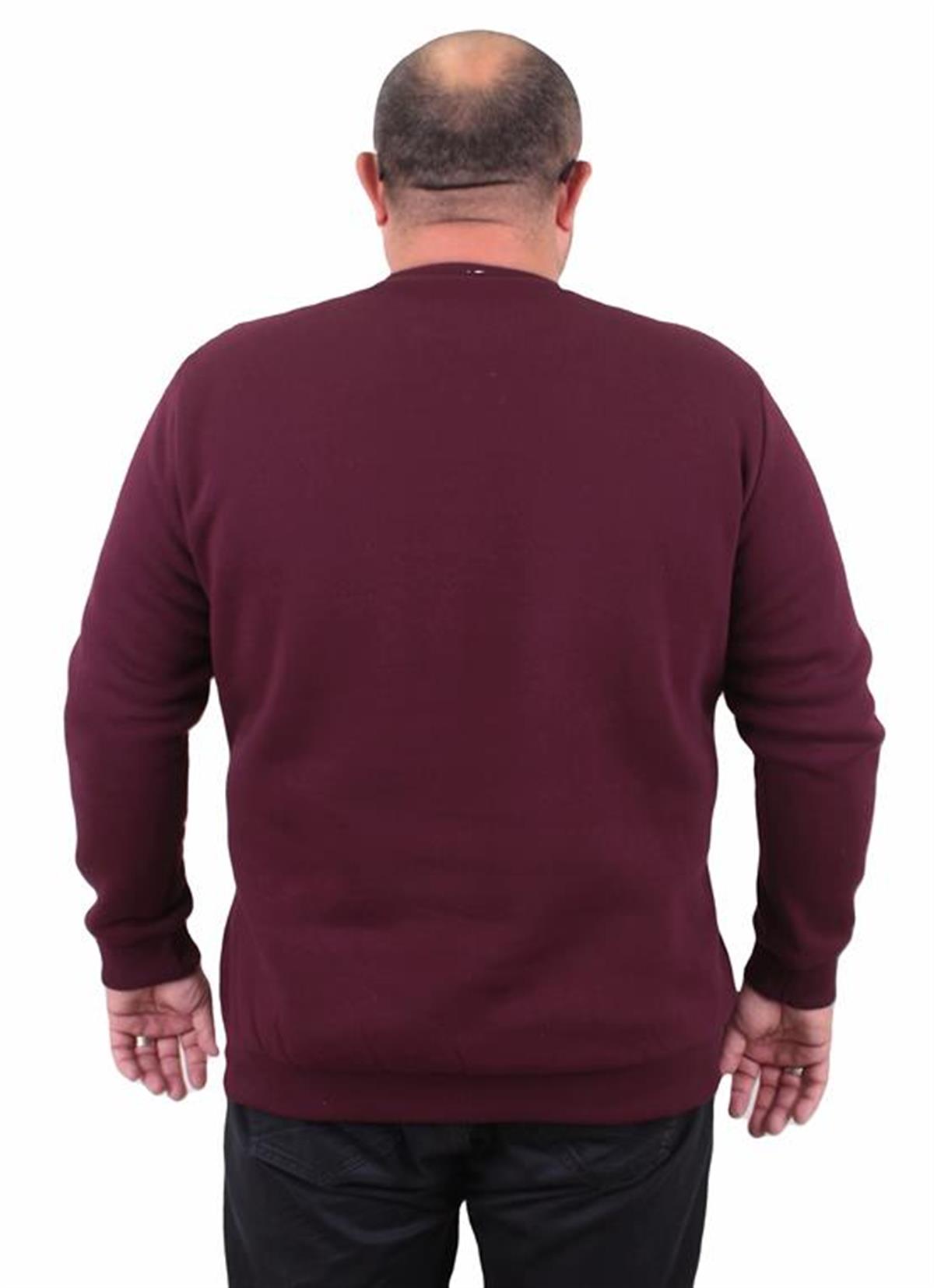Starbattal Erkek Büyük Beden Sıfır Yaka Sweat Only Free 23202 MURDUM