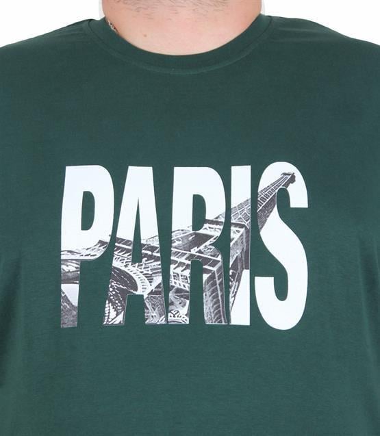 Starbattal Erkek Büyük Beden Sıfır Yaka Tişört Paris 25179 NEFTI