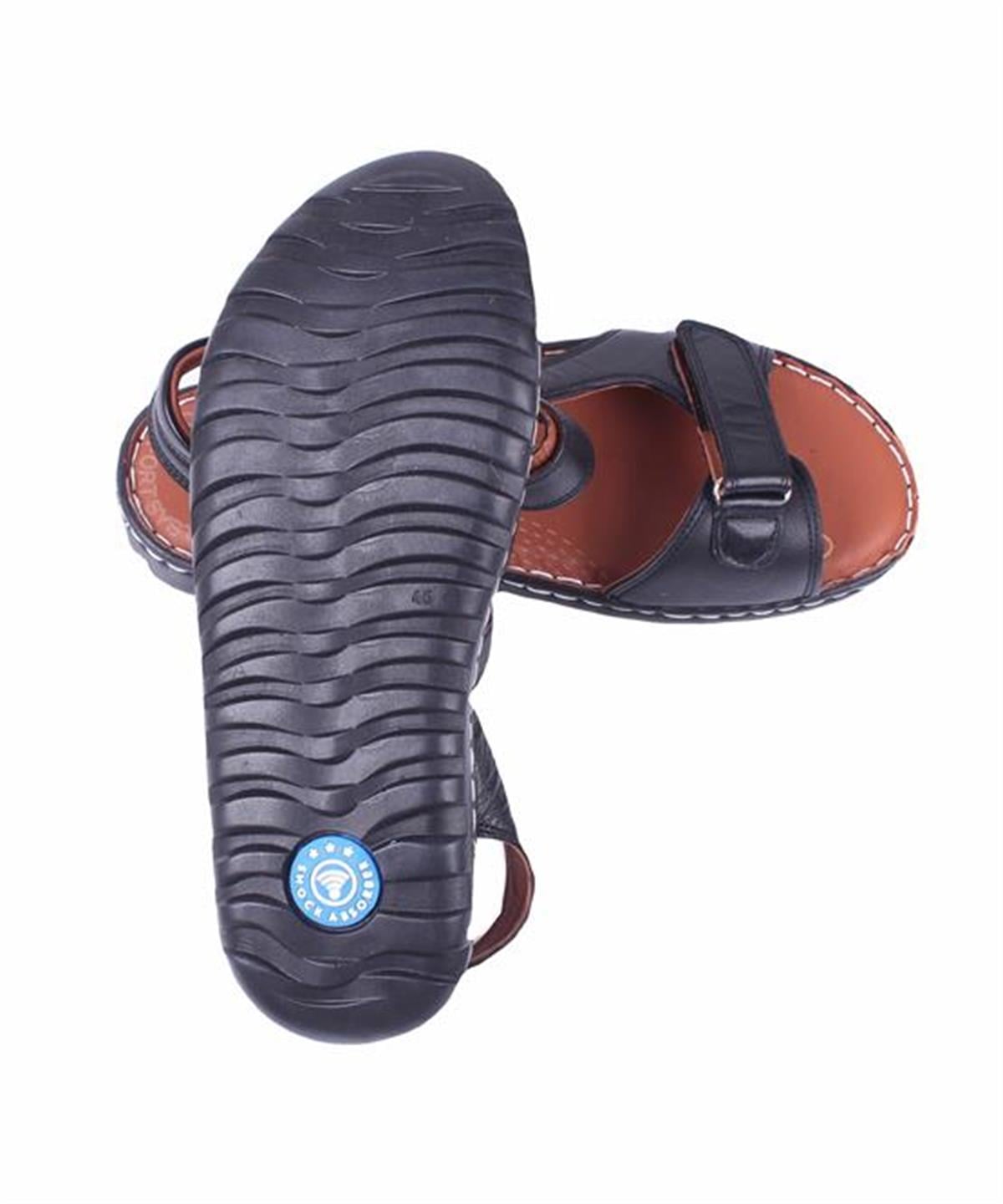 Starbattal Erkek Hakiki Deri Comfort Sandalet 15120 SIYAH