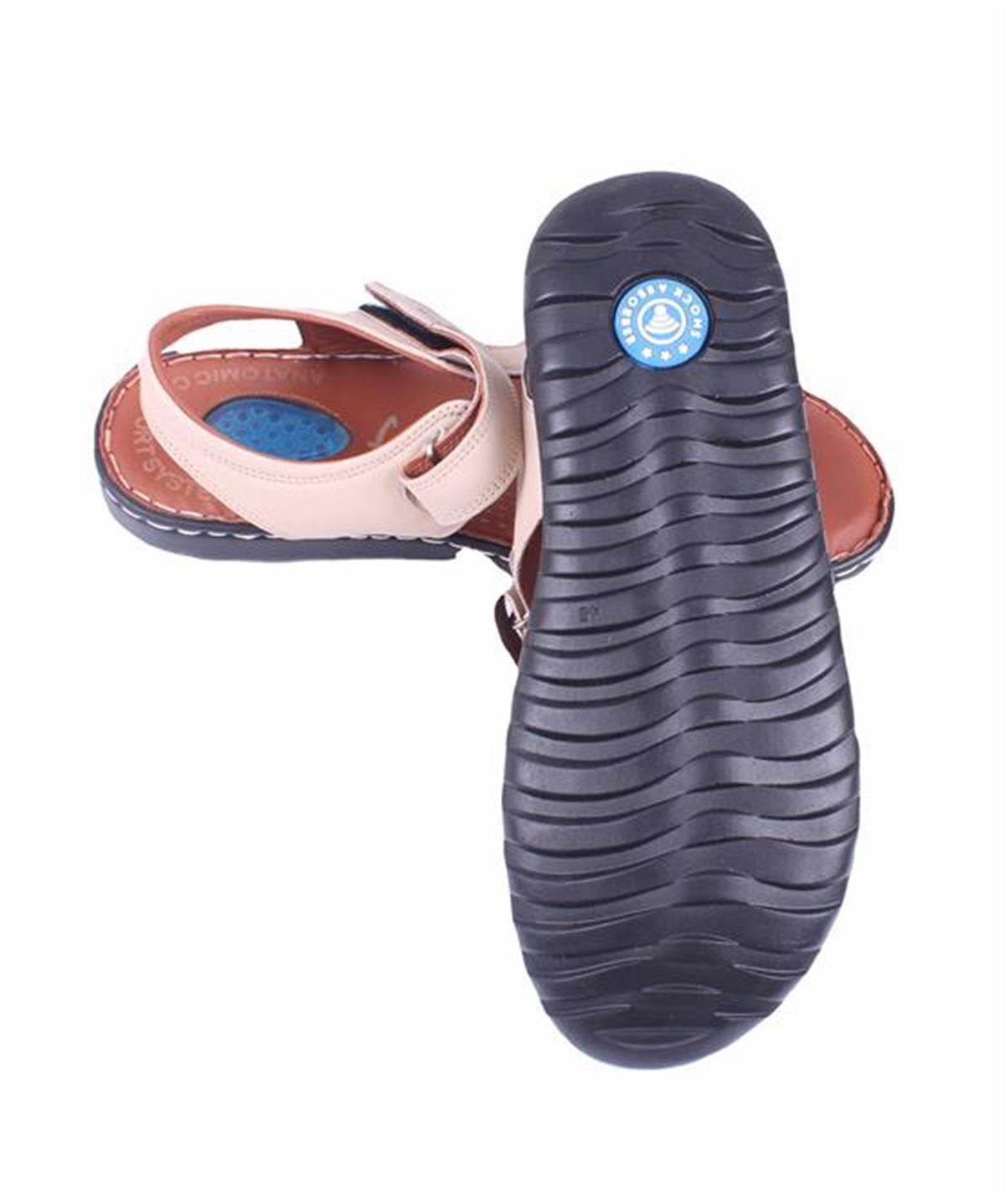 Starbattal Erkek Hakiki Deri Comfort Sandalet 15120 BEJ
