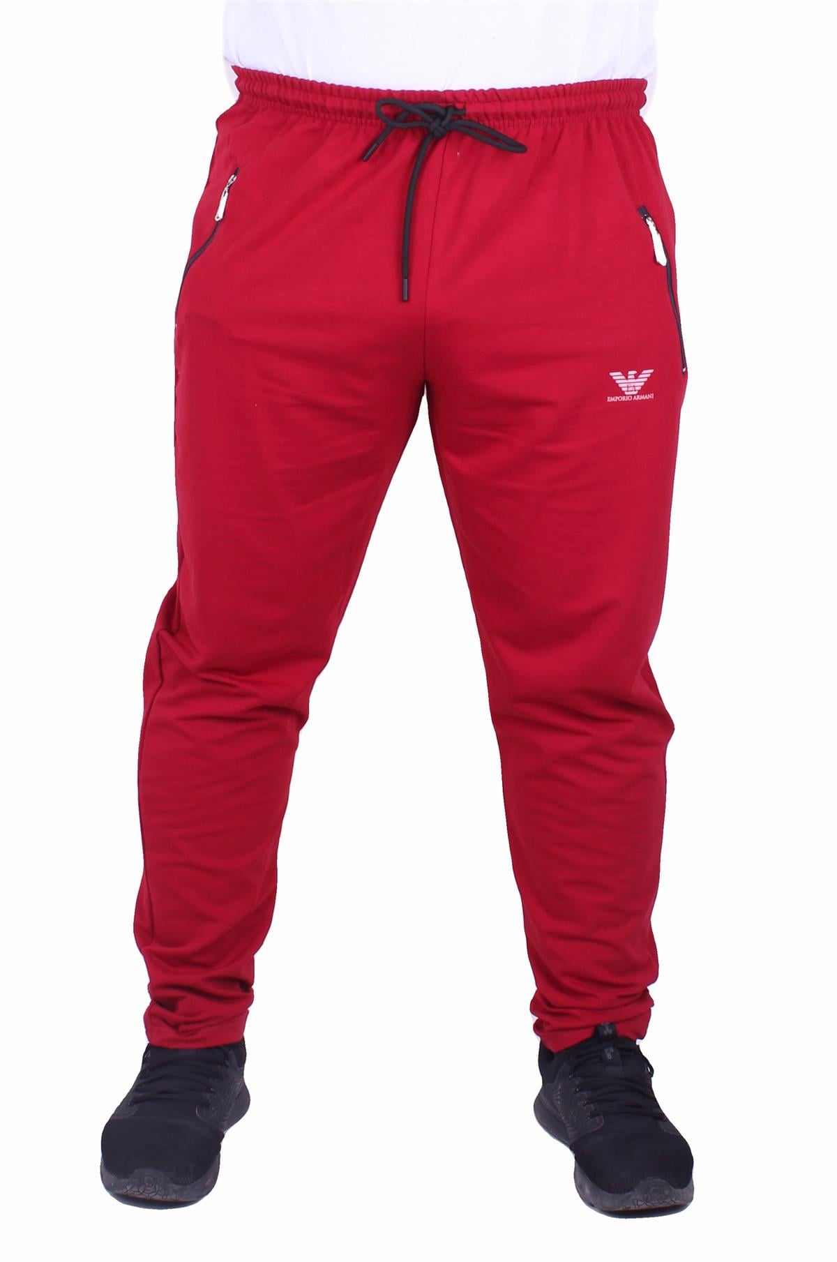 Erkek Büyük Beden Eşofman Altı 2ip Likralı EA 23622 BORDO