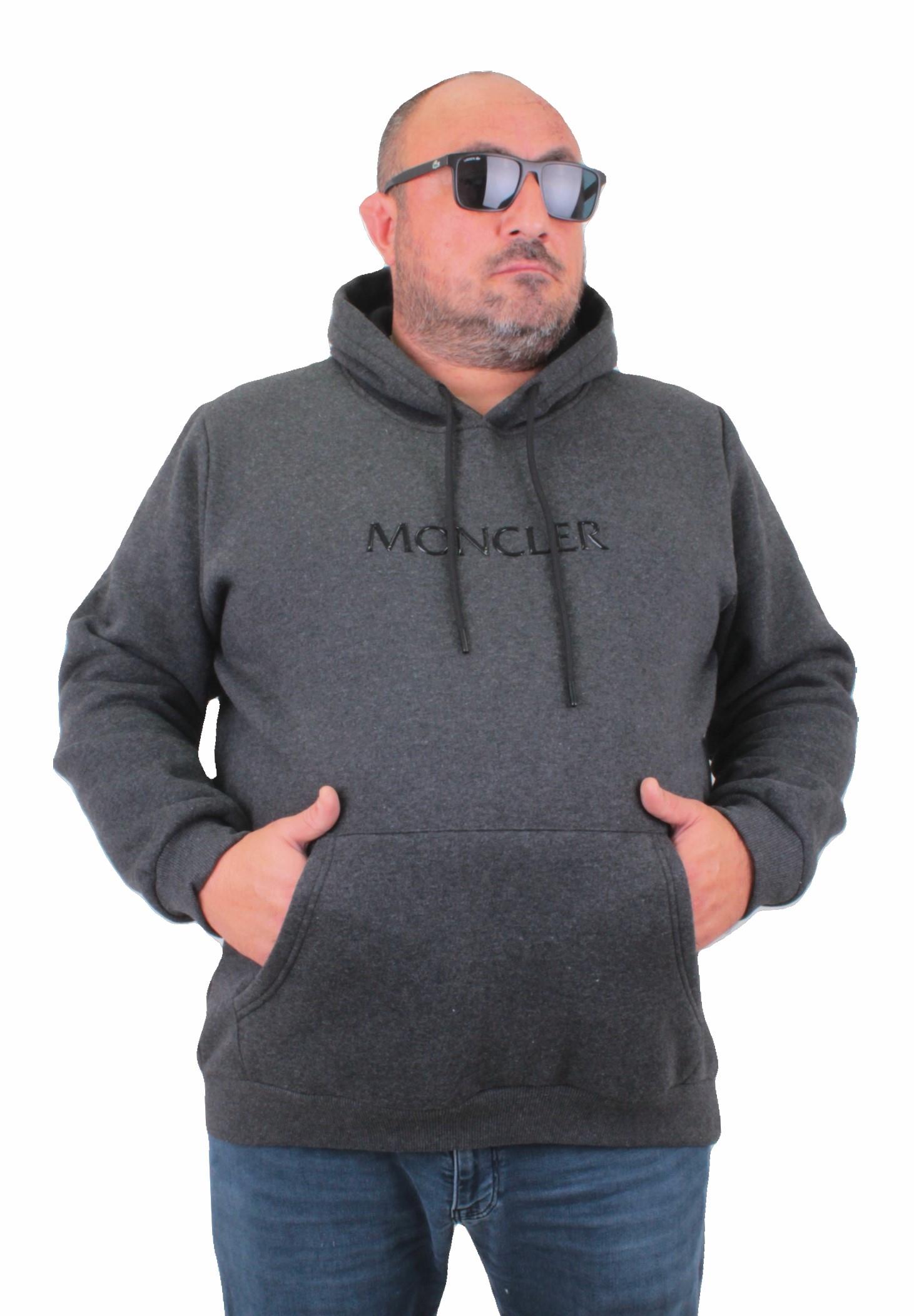 Erkek Büyük Beden Kapuşonlu Sweat Mnc.23215 ANTRASİT MELANJ